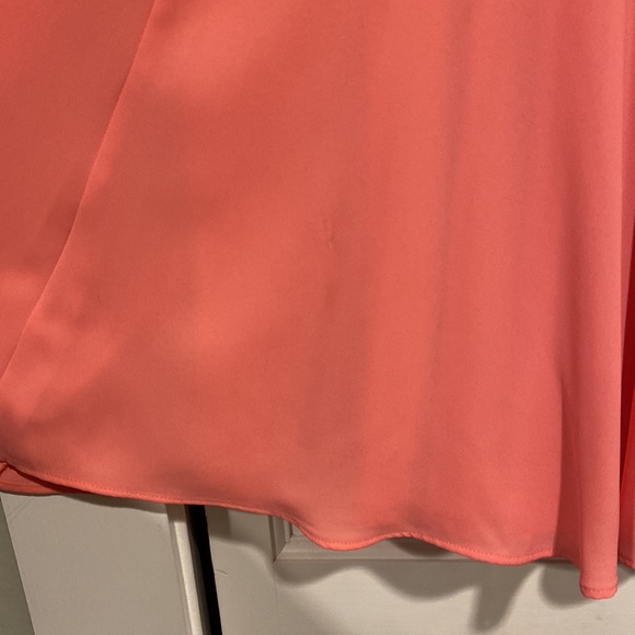 Beautiful Coral/Peachy Fit & Flare Lace-Top Dress by Express - Sz 0 - Picture 6 of 6